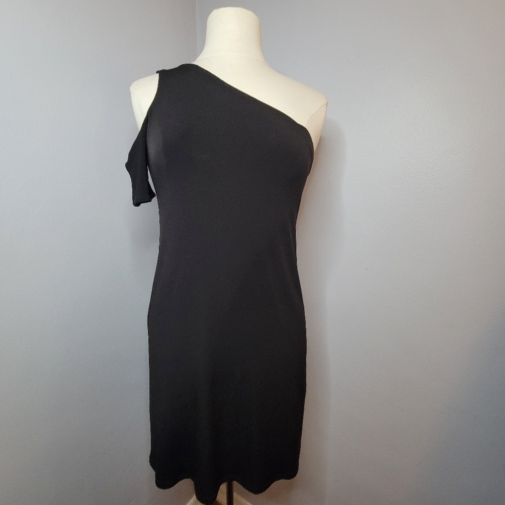 Andrea Behar Boston Proper Women's Small Black One Shoulder Bodycon HOCO Dress
